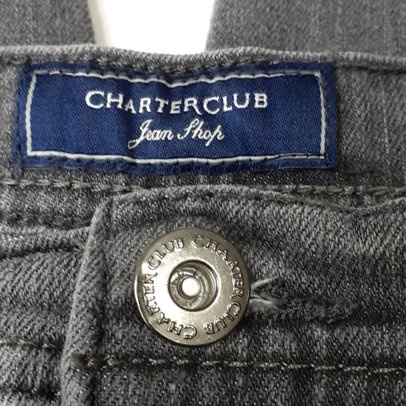 Charter Club 12 Short Classic Straight Gray Jeans - Picture 13 of 16